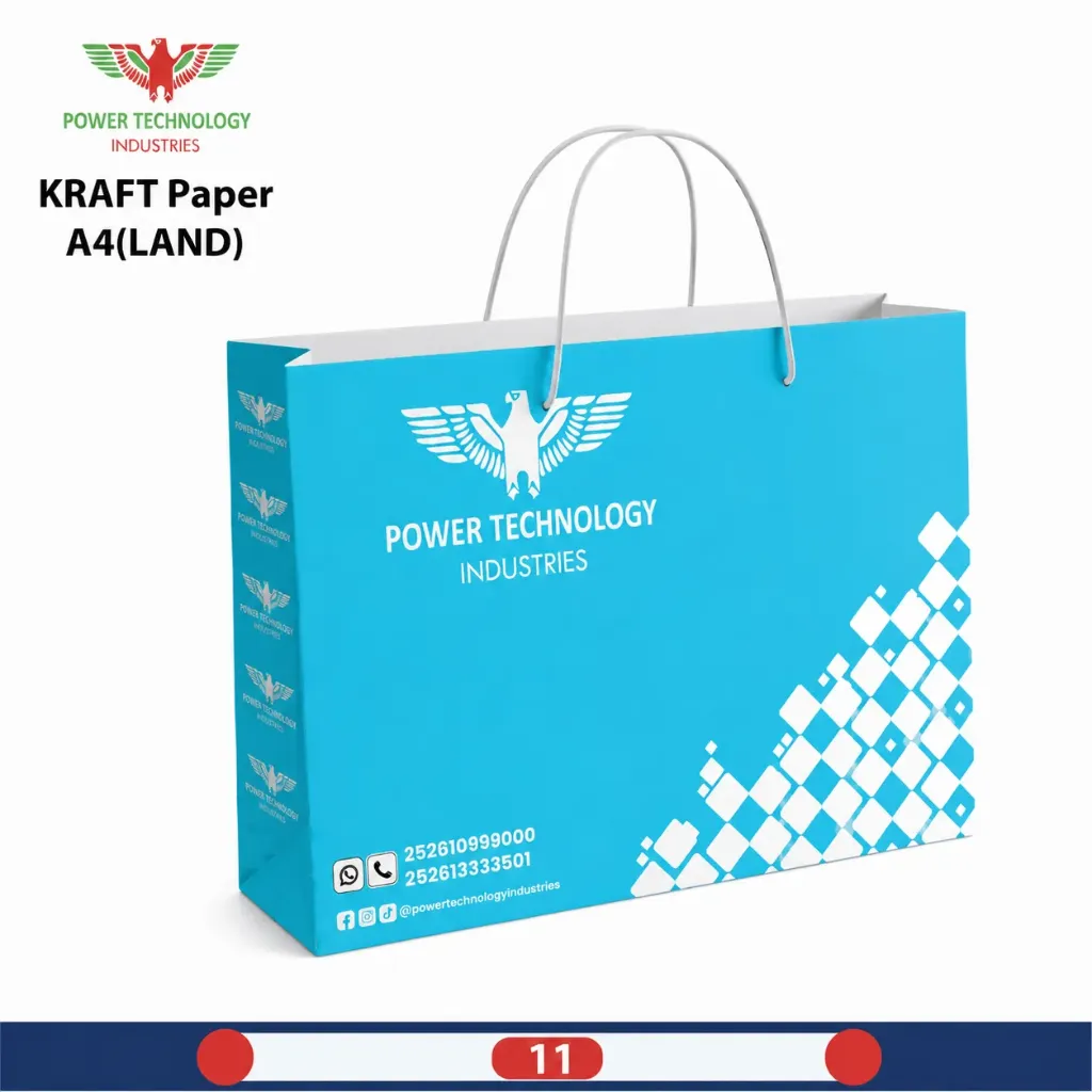 [PTI-00030] Shopping Bag Large lanscape kraft Paper